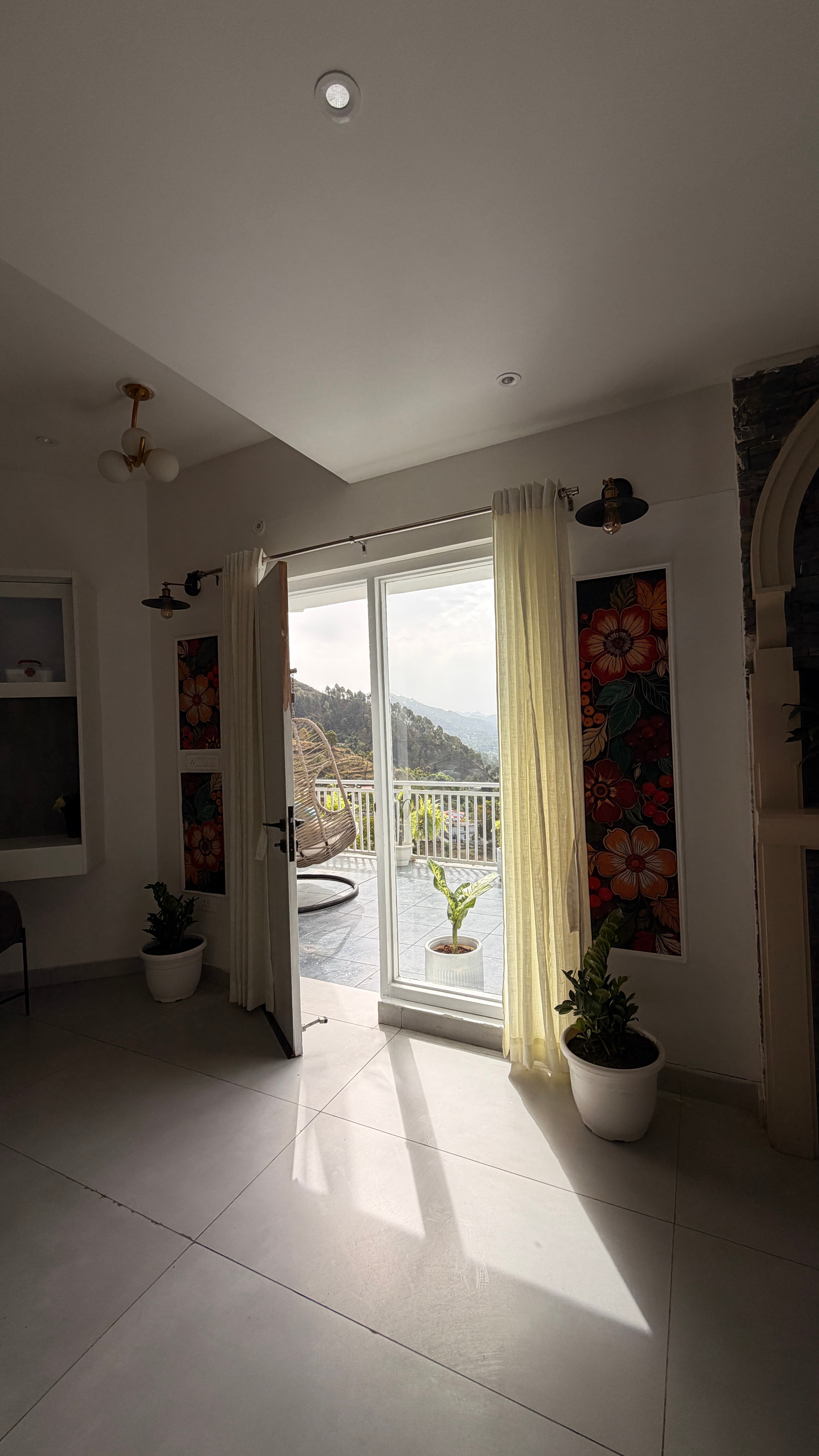 Entrance with mountain view